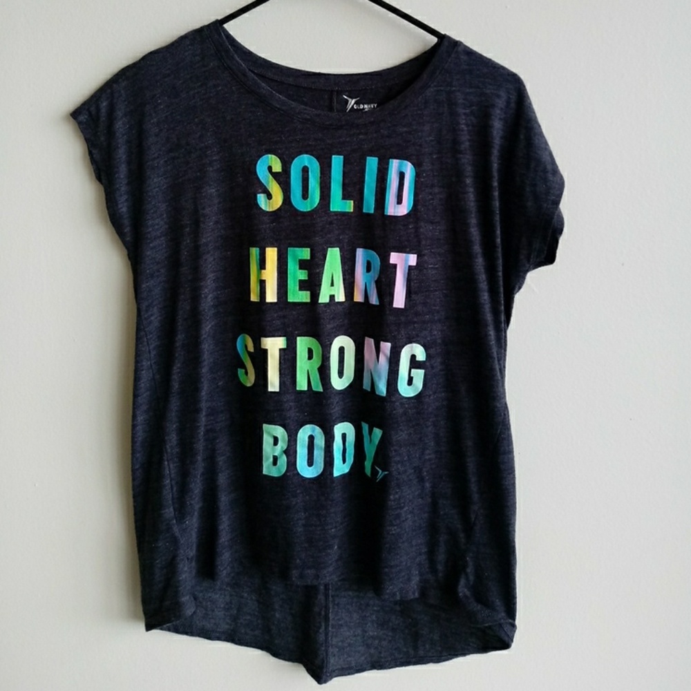 Printed Tee Sleeveless Dark Grey High Low Top